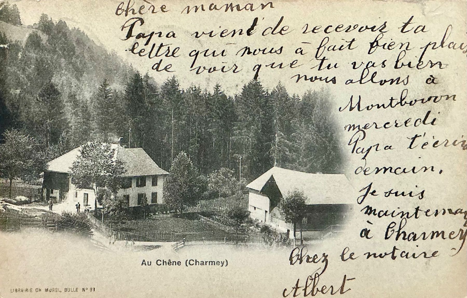 Cartoline postali: 1904 - Au Chêne - Charmey – Usato da Root venduto da ENGLAND-TREASURES 1