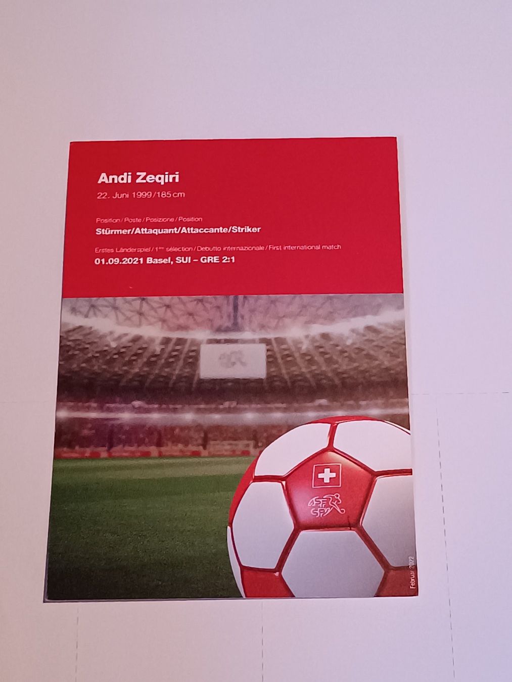 Autographes: Andi Zeqiri -  original Autogramm – D'occasion à Menziken par Artographs 1