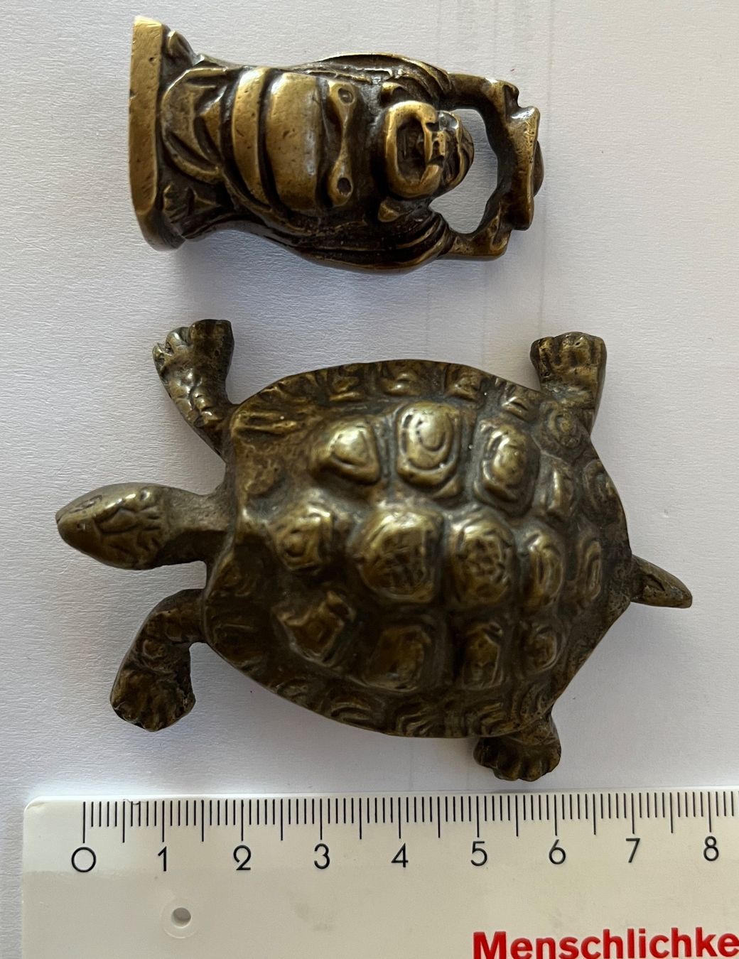 Figuren: Messing Figuren Buddha und Schildkröte - Netsuke – Gebraucht aus Stetten AG von Brissago25 3