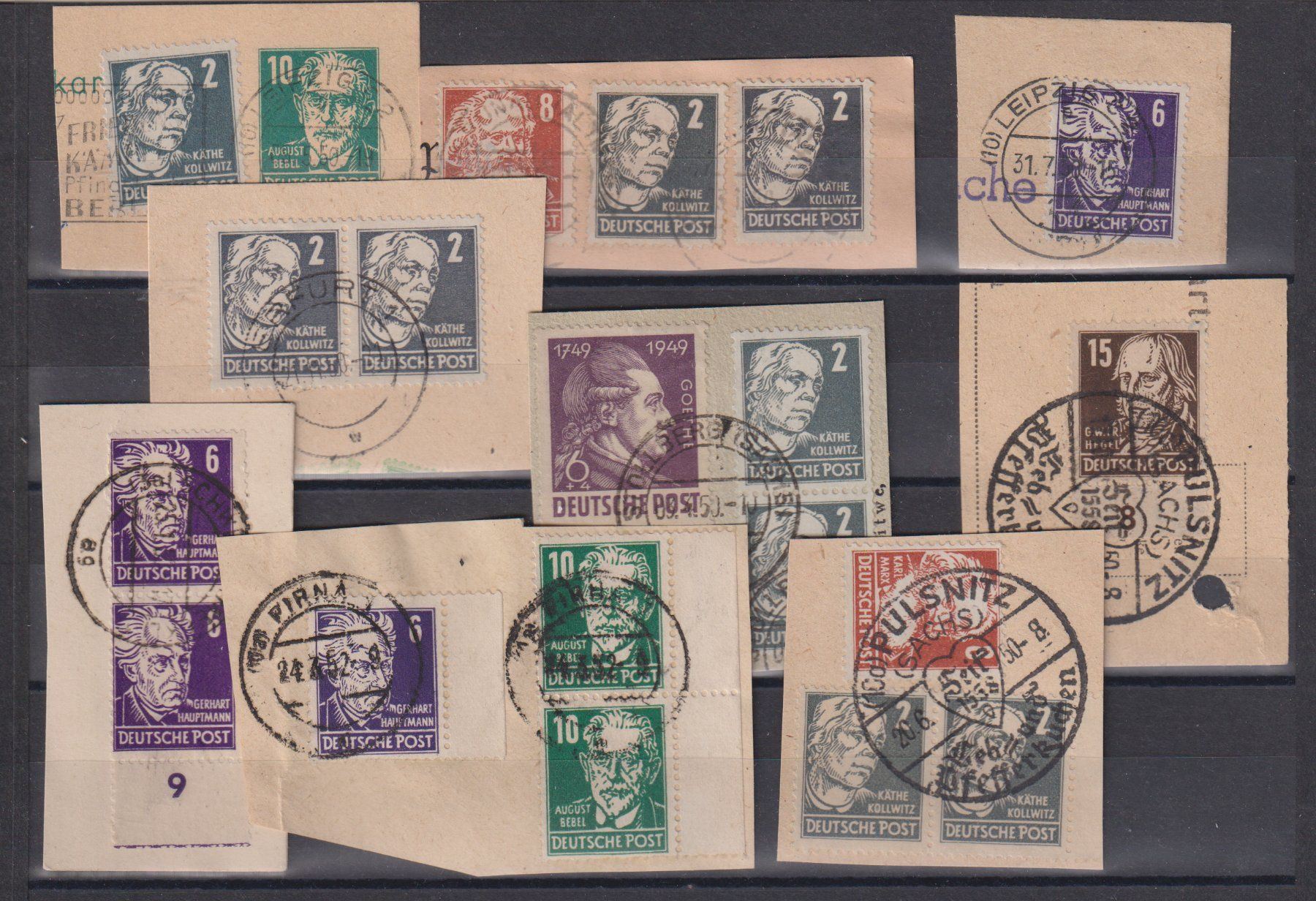 Alle Briefmarken: DDR: Briefstücke 1950 – Gebraucht aus Eschlikon TG von PhilCon