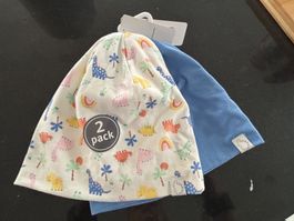 2 Bonnets Bébé Dinosaure Coton Bio Neuf 12 - 24 mois