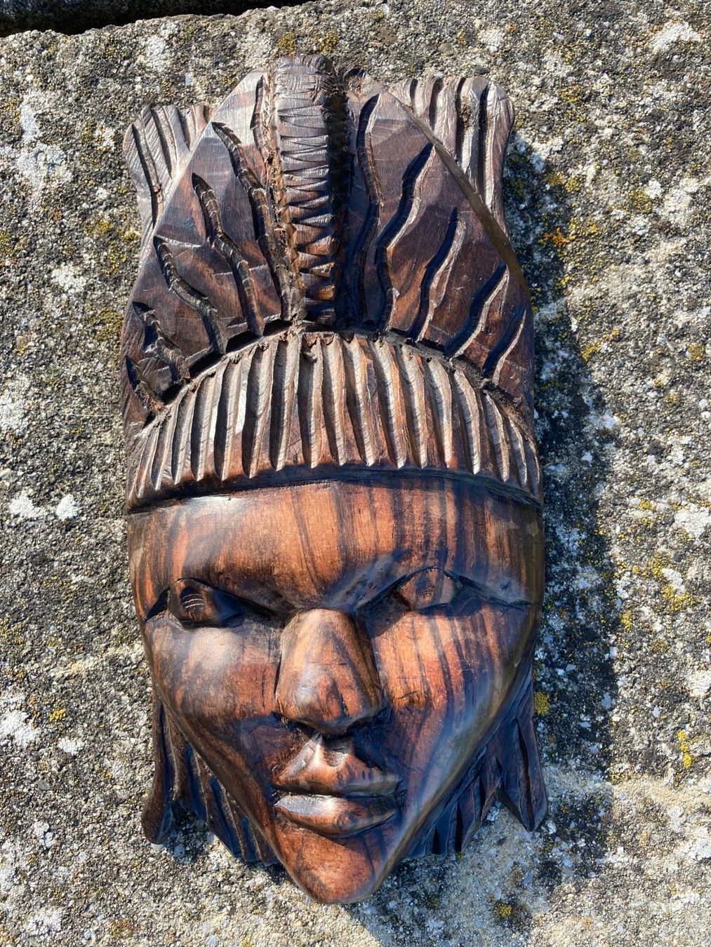 Internationale Kunst: AFRIKANISCHE  HOLZMASKE HANDGESCHNITZT – Gebraucht aus Subingen von ArtBead 5