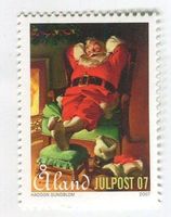 Briefmarke "Weihnachtsmann". Åland