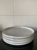 Lot de 4 grandes assiettes en céramique 