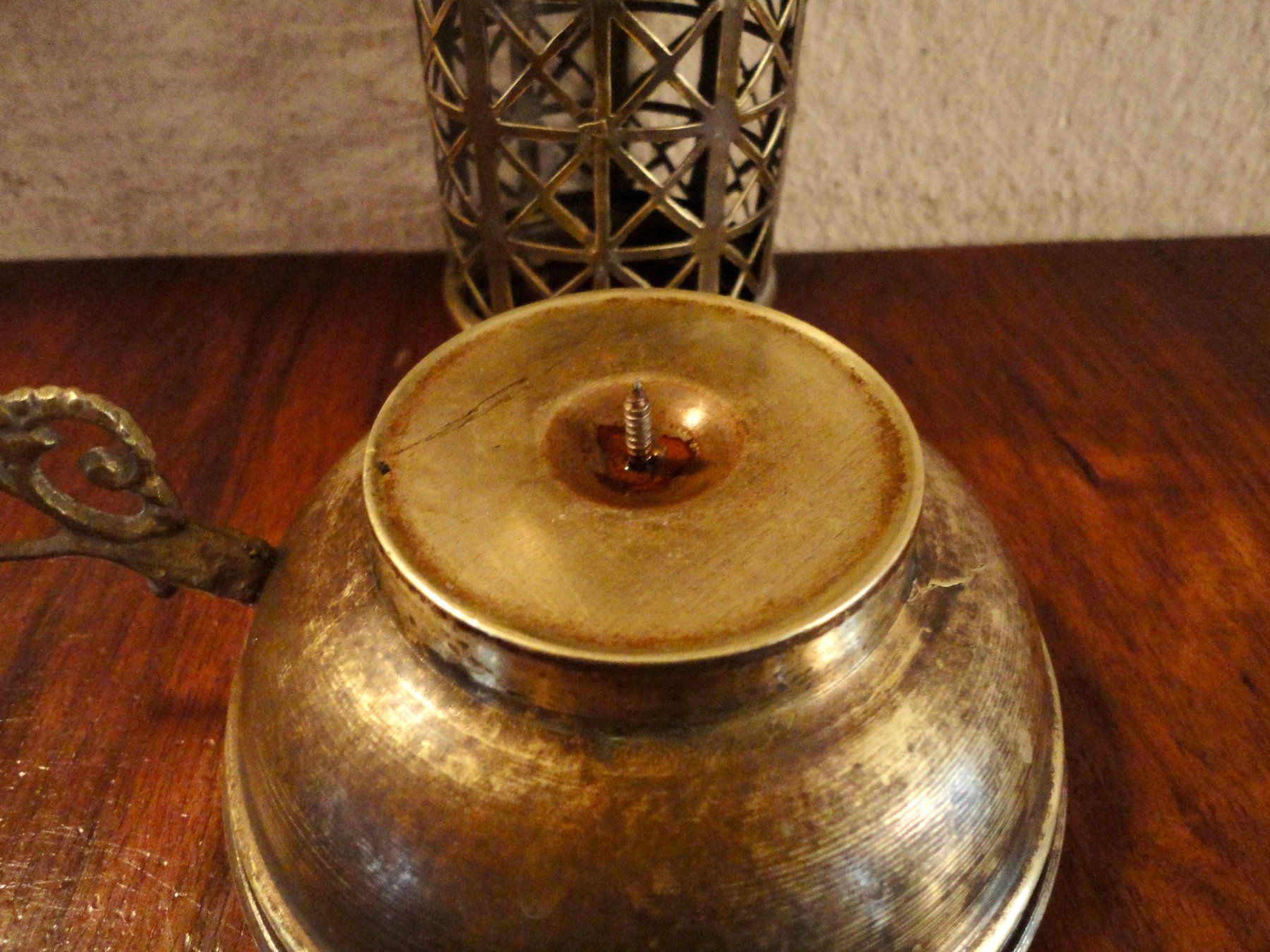 Kerzenständer: Kerzenstànder Messing mit Griff und Deckel. – Gebraucht aus Wädenswil von FILI10 2