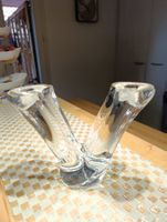Vintage VAL ST. LAMBERT Bleikristall massive Kerzenhalter