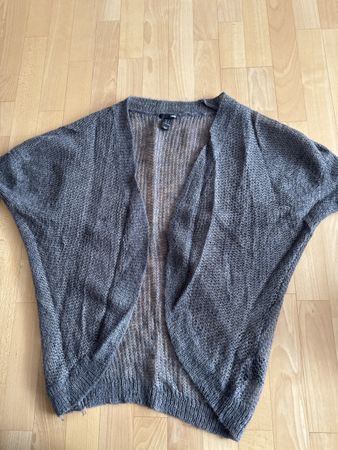 H&M Cardigan Damen Grobstrick Gr. S Übergangsjacke grau meli
