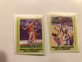 2 Briefmarken BASKETBALL **