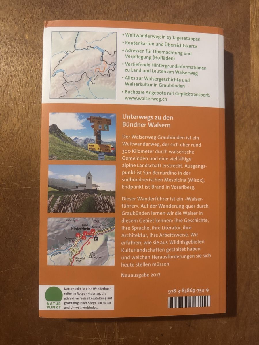 Libri: Wanderfuehrer Walserweg Graubuenden – Usato da Zürich venduto da WWehrle 1