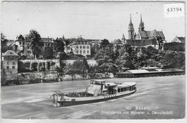 Basel - Rheinpartie mit Münster u. Dampfschiff "Rhy Blitz"