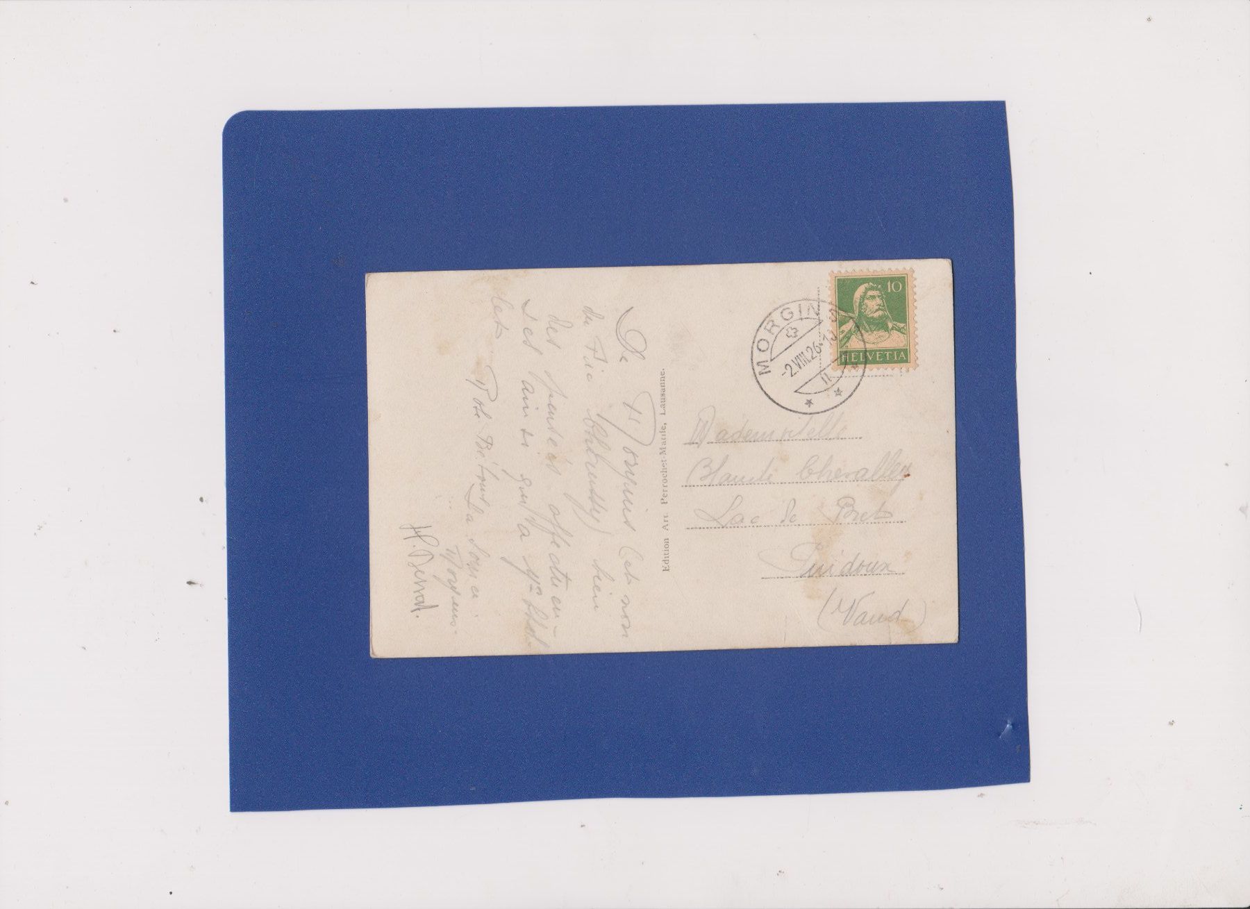 Cartoline postali: Carte postale Morgins + cornettes de Bise – Usato da Bex venduto da Canouille 1