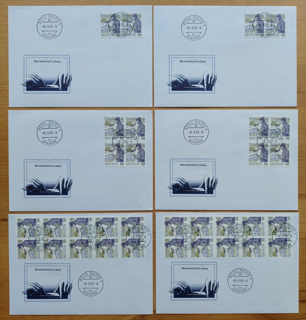 Tutti i francobolli: Briefe gestempelt 4 Sätze a 3 Stk. – Usato da Obfelden venduto da Foto_Bild_Kunst_Buch 1