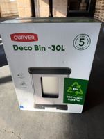 Curver Deco Bin 30L Treteimer – Silber/Schwarz – neuwertig