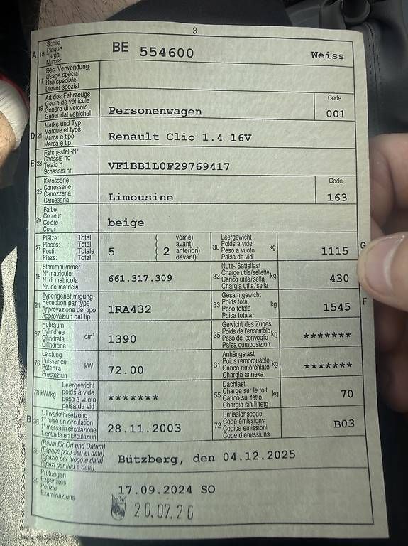 Autos: Renault Clio 1.4 16V – Gebraucht aus Heimenhausen von naz_t2dj 4