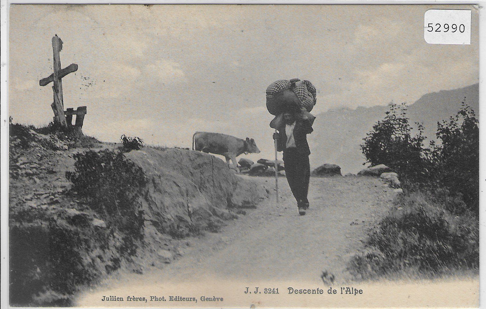 Cartoline postali: Descente de l'Alpe – Usato da Ettingen venduto da Kartenplanet