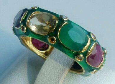 Ringe: Ring Damen goldfarben blau emailliert Grösse 54 – Neu (gemäss Beschreibung) aus Zürich von benedikt12 1