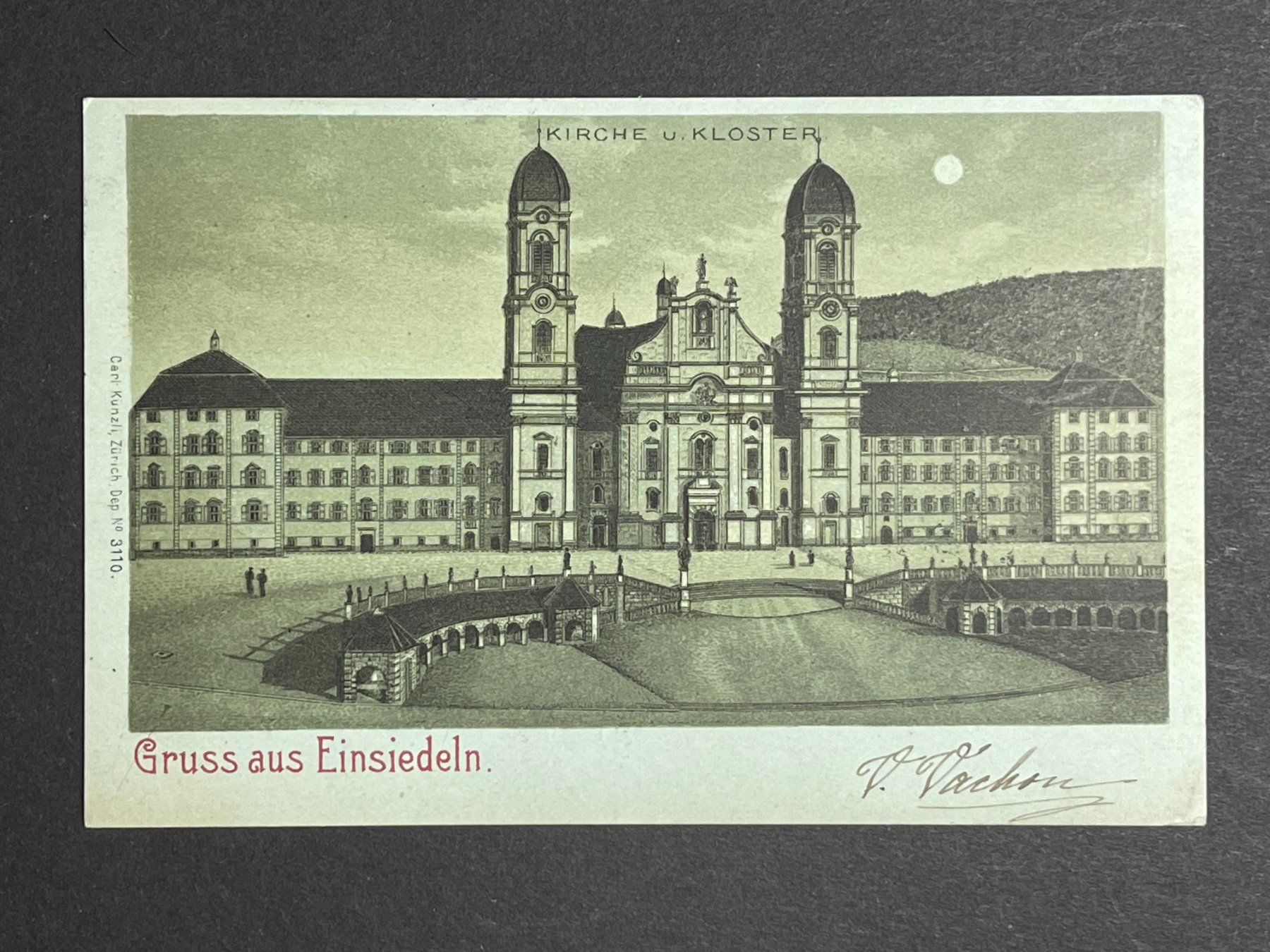 Ansichtskarten: Gruss aus Einsiedeln – Gebraucht aus Steg VS von _vinci_