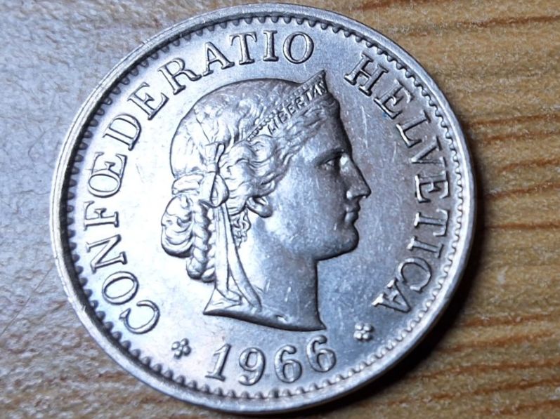 Tutti le monete: 10 Rappen 1966 - fast unzirkuliert! – Usato da Münchenstein venduto da purbach1 2