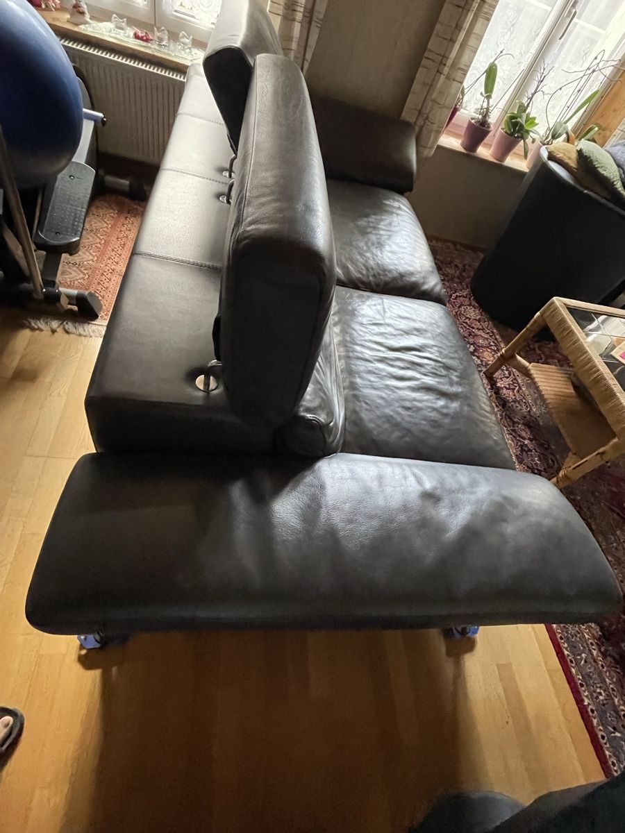 Sofas: Echt Ledersofa, gebraucht – D'occasion à Koppigen par frank_donald 3