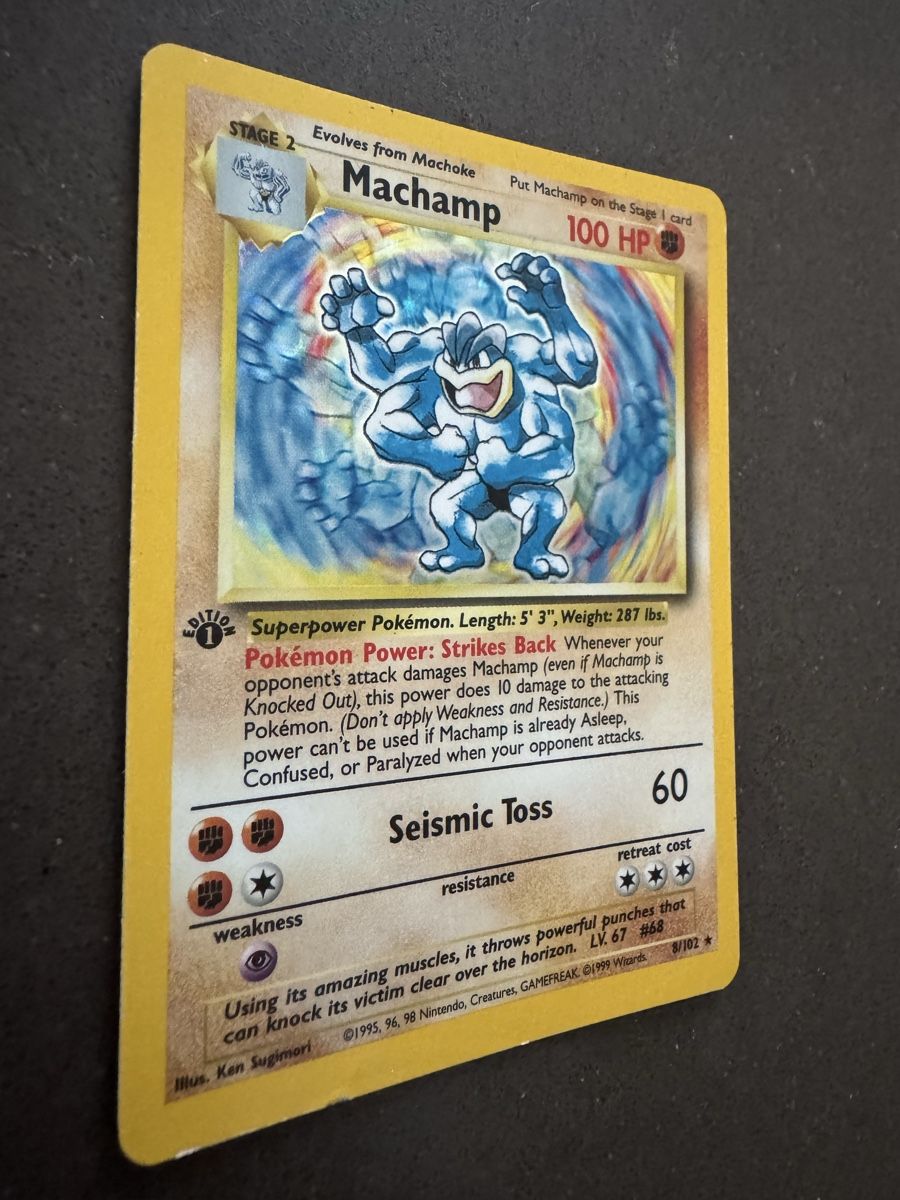 Pokémon Sammelbilder & Trading cards: Machamp Base Set 1st Ed - Ab 1 .- – Gebraucht aus Cadro von kiks27 1
