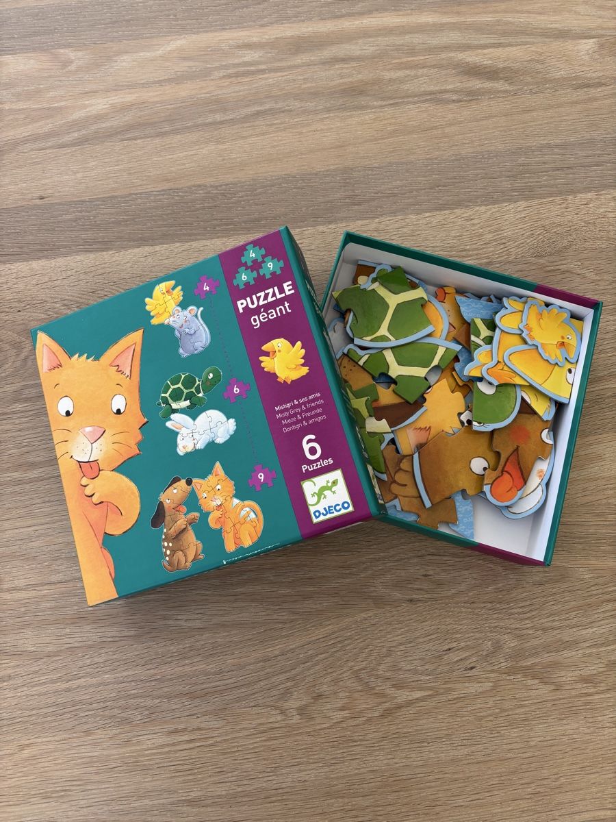 Djeco Puzzle: Puzzle géant DJECO Mistigri & ses amis – Usato da Pully venduto da Fictikalli 2