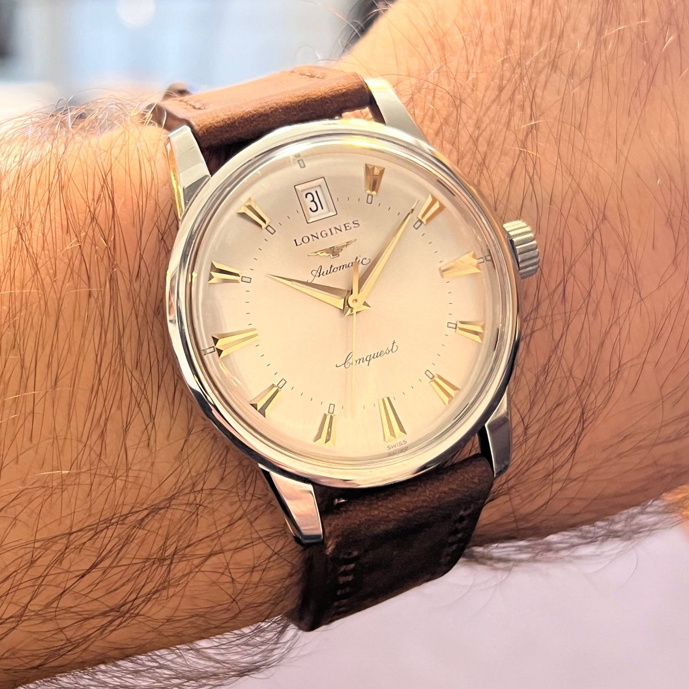 Longines Uhren: Longines Conquest Heritage Automatic Date Full Set L1.611.4 – Gebraucht aus Carouge GE von Watchaser 3