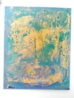 XL Goldene Planet: Leinwand Gemälde original