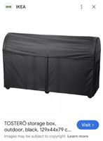 IKEA TOSTERÖ storage box outdoor black 129x44x79cm