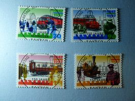 1997 Sondermarke Schweizer Bahnen 909 - 912 ET Vollstempel