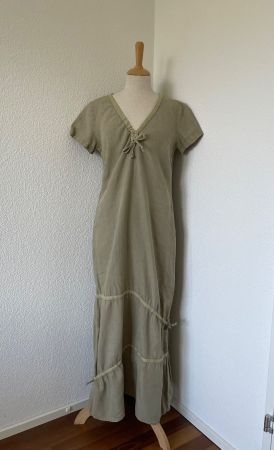 Cappellini Leinen Sommerkleid, Gr. M, Khaki,