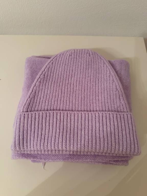 Foulard & Sciarpe: Strick Mütze & Schal Lila – Usato da Altendorf venduto da Anjapple 4