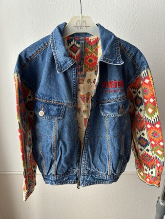 Veste en jean Portofino vintage, Taille 128, doublée neuve