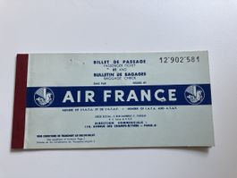 Vintage Air France Passenger ticket 1960,s