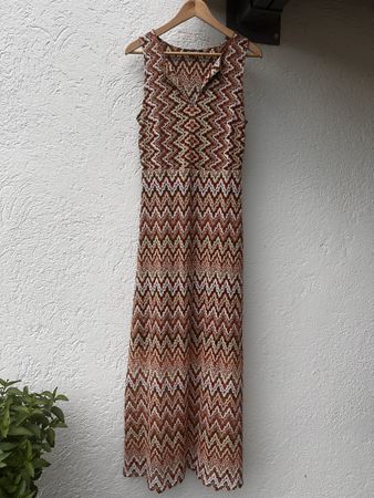 Sommerkleid ana alcazar munich in erdtöne-missoni-strick