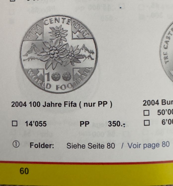 Toutes les monnaies: 100 Jahre FIFA 20 Fr. Gedenkmunze PP - Rare – Neuf avec emballage d'origine à Zürich par mar_2tjh 9