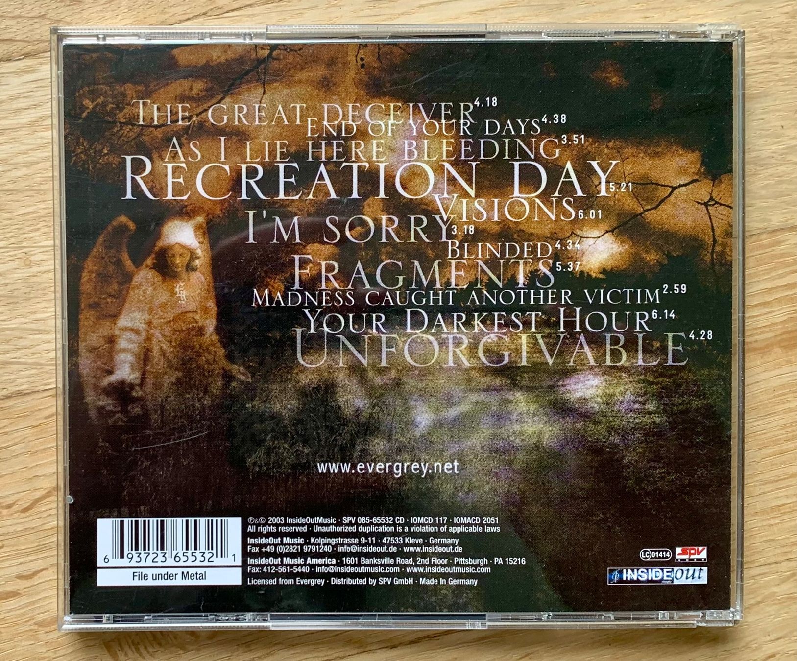CD: Evergrey Recreation day – Usato da Zürich venduto da Fieber 2