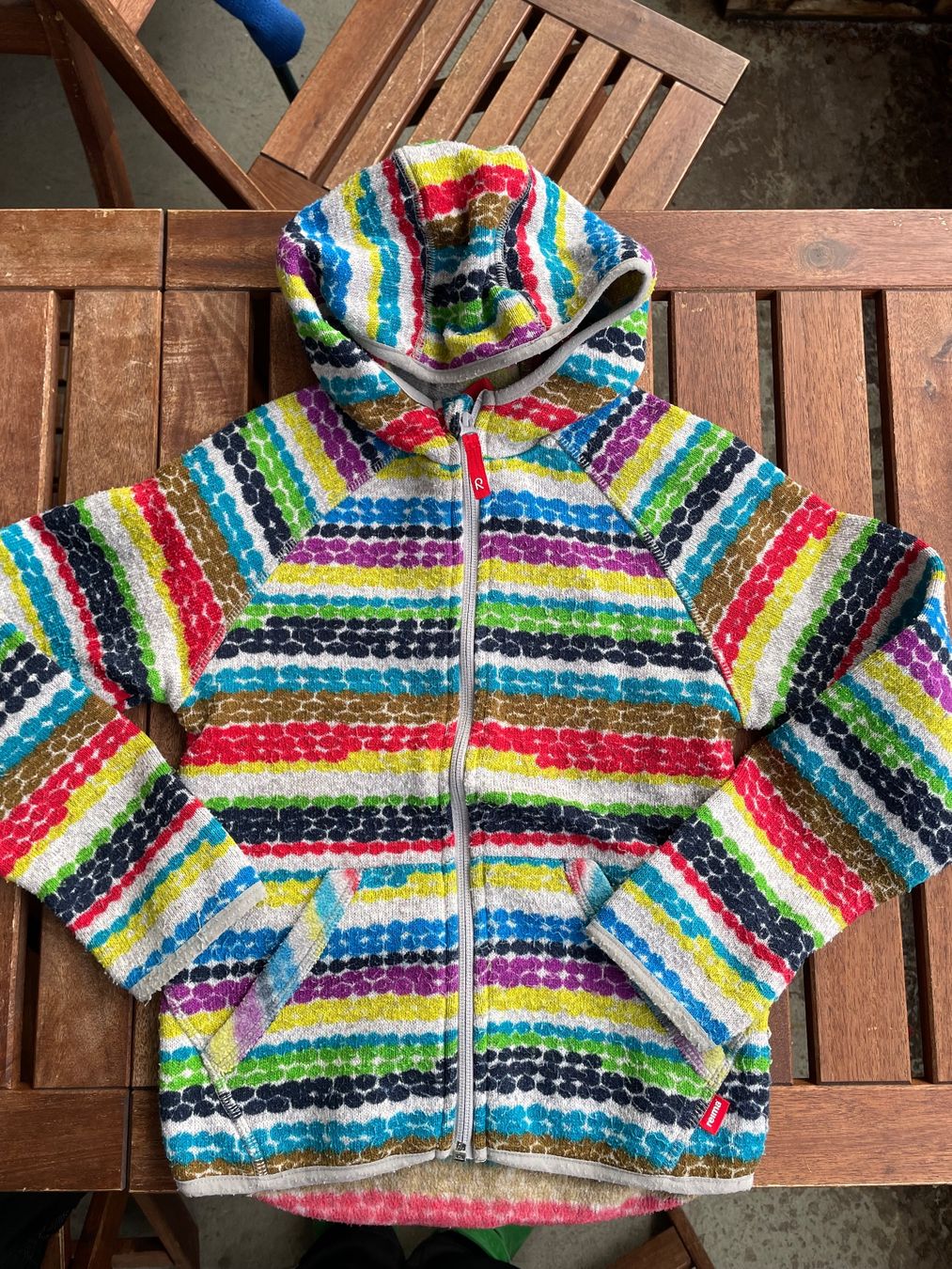 Reima Giacche & Cappotti: Reima Strickfleece Jacke bunt gestreift – Usato da Bern venduto da brup 2
