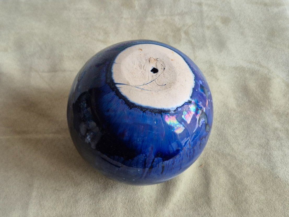 Tutte le decorazioni: Blaue Keramikkugel - Schweizer Kunsthandwerk – Usato da Eggersriet venduto da Fredb 2