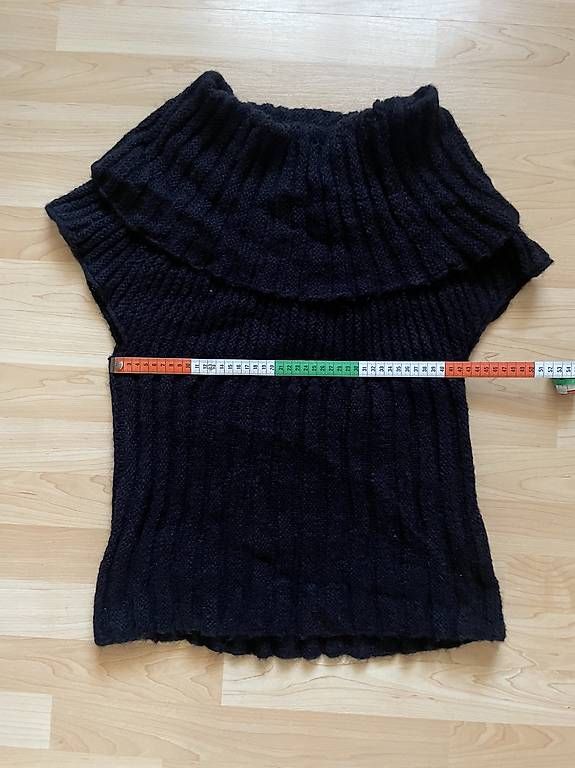 Gilet & Giacche senza maniche: schwarzer Pullunder / Gilet schwarz mit Mohair, Gr. M – Usato da Kerns venduto da UDS82 4
