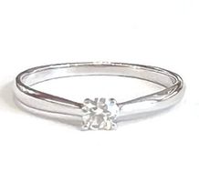 Diamantring / Solitärring 18Kt, 4-Griff: 0.15ct. F/VS, 1.450
