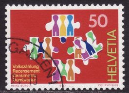 SBK-Nr. 805 (Volkszählung 1990) gestempelt