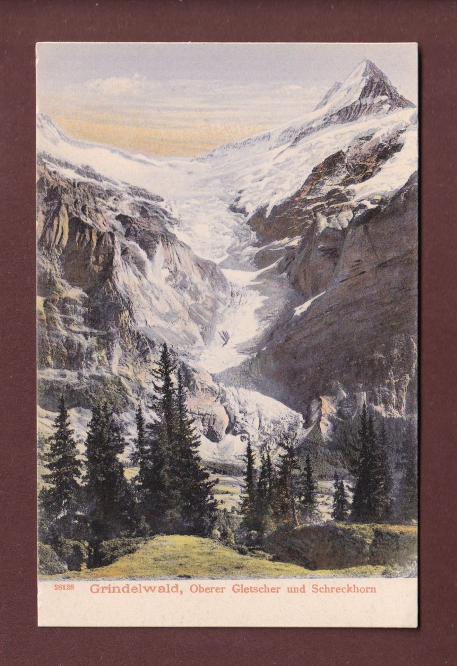 Ansichtskarten: GRINDELWALD - Oberer Gletscher - Schreckhorn – Gebraucht aus Pully von nicecards-shop