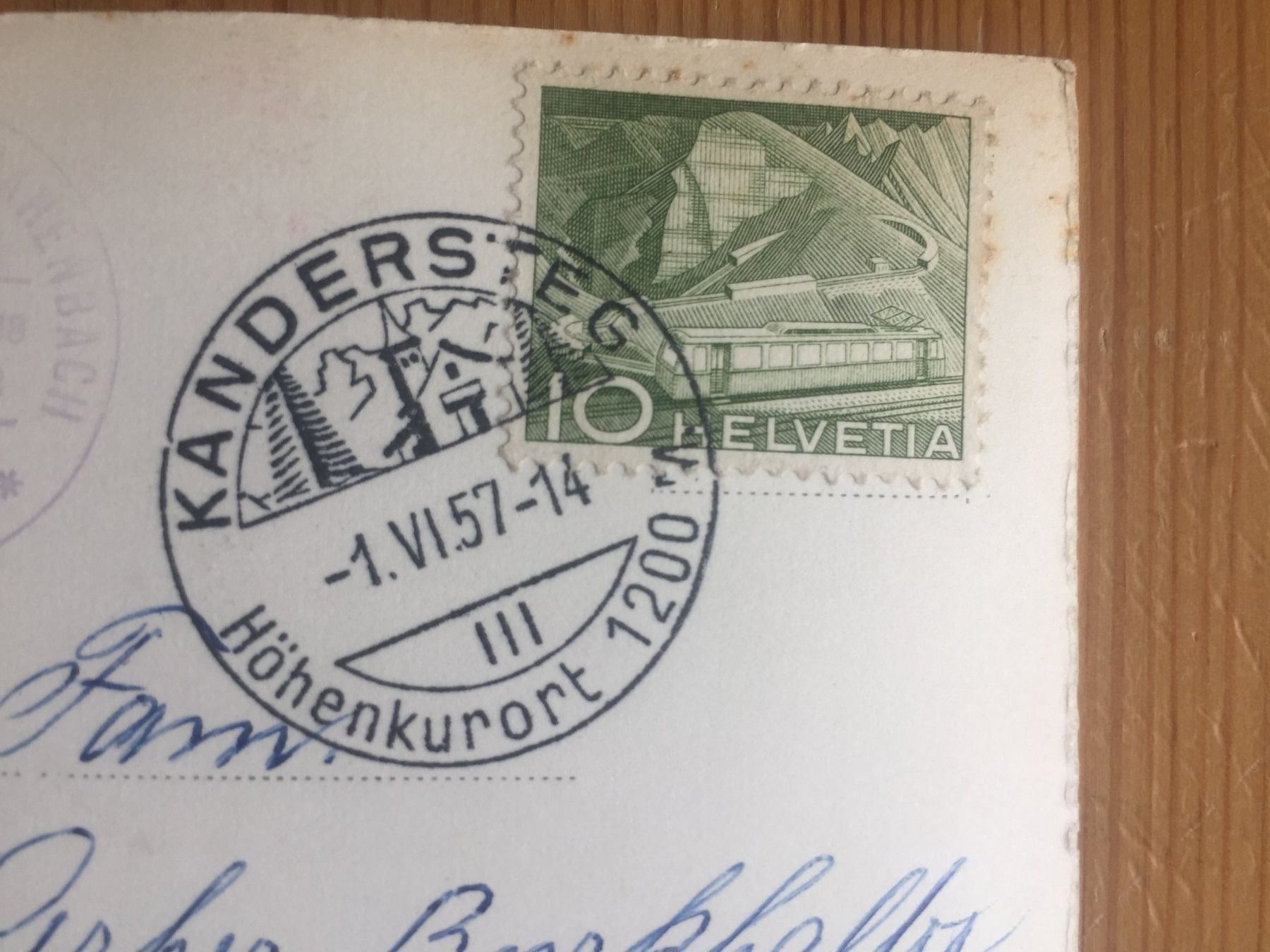Cartoline postali: Schwarenbach Hotel am Gemmipass -AK 1957 – Usato da Oberuzwil venduto da Henri09 1
