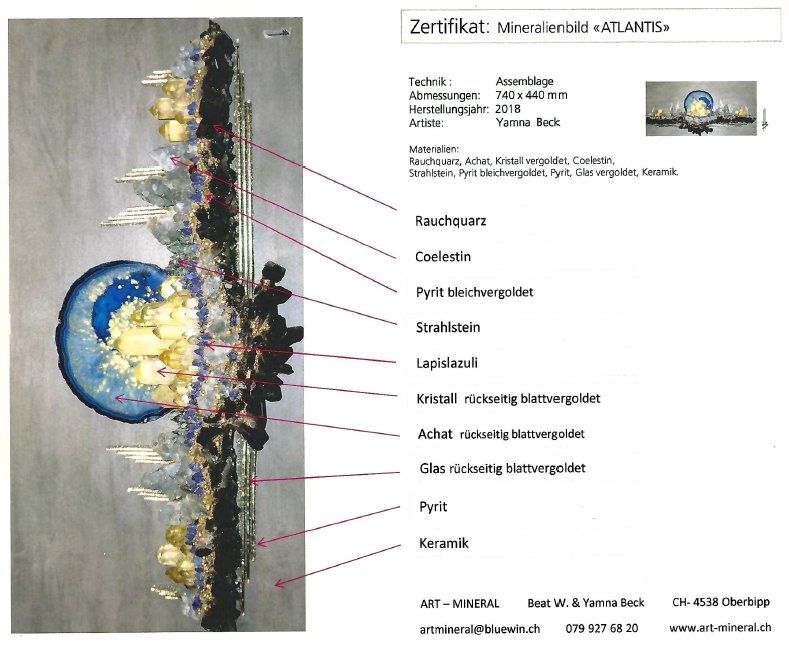 Minerali & Pietre curative: Dekoratives Mineralienbild ATLANTIS – Usato da Neuendorf venduto da kas_ntx7 1