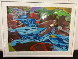 Serigraphie "Bergbach" Hugh Bulley signiert und nummeriert