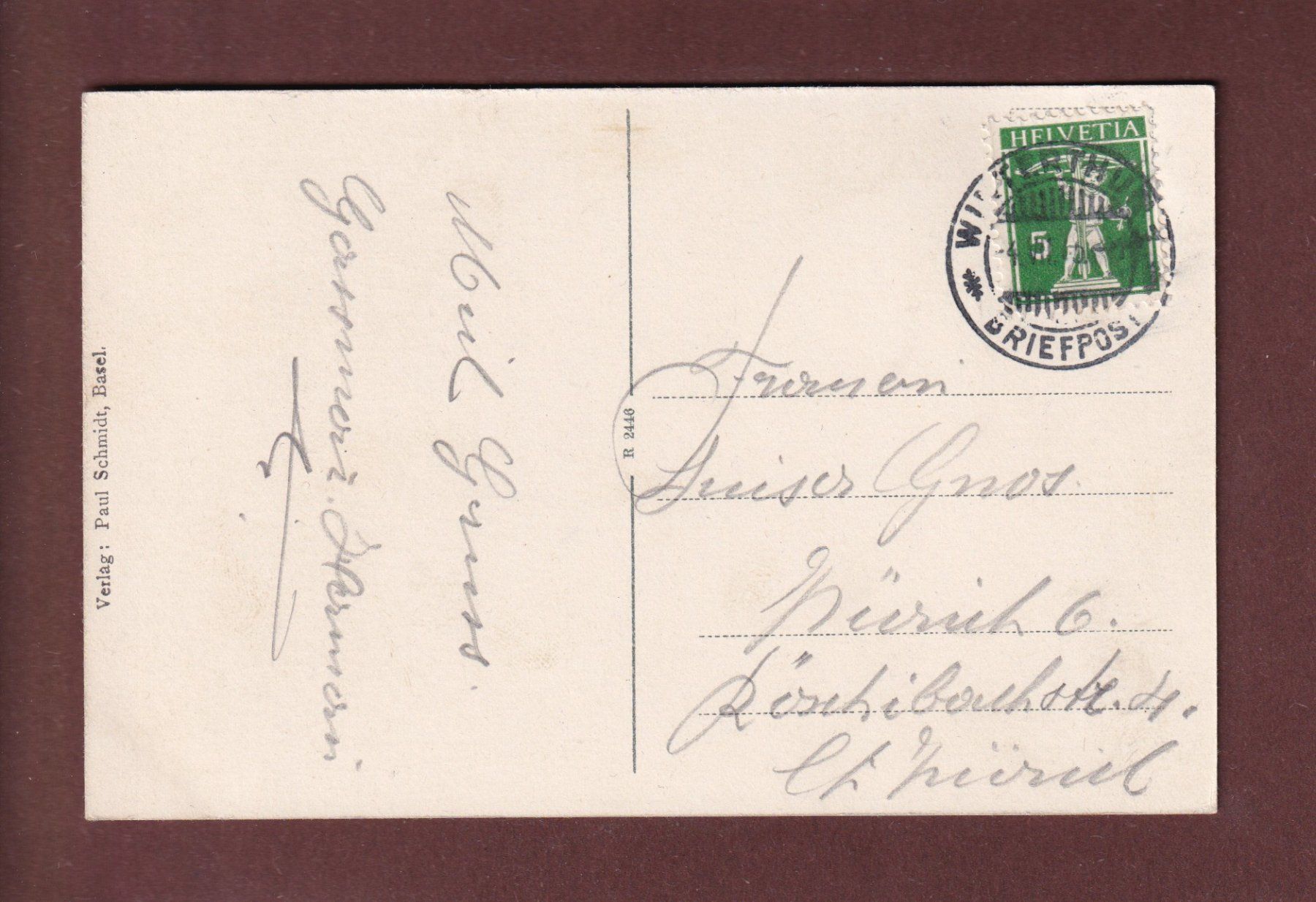 Cartoline postali: WINTERTHUR - Technikum - 1915 – Usato da Pully venduto da nicecards-shop 1