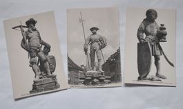 3 AK Schaffhausen Brunnenfiguren 1906