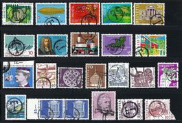 Diverse Briefmarken mit T-Stempel entwertet 7m