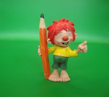 PUMUCKL MIT BLEISTIFT SCHLEICH 1983 6,5CM SCHÖNER ZUSTAND