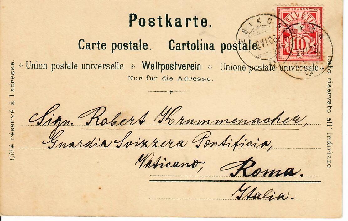 Cartoline postali: Luzern  1906 – Usato da Hochdorf venduto da Ziegel-16 1